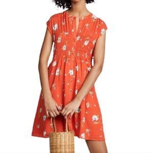 Free People small greatest day smocked babydoll dress size S